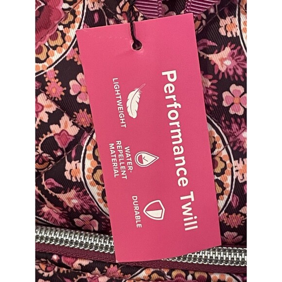 Vera Bradley Raspberry Medallion Iconic backpack Large Tech Laptop NWT - Picture 6 of 10